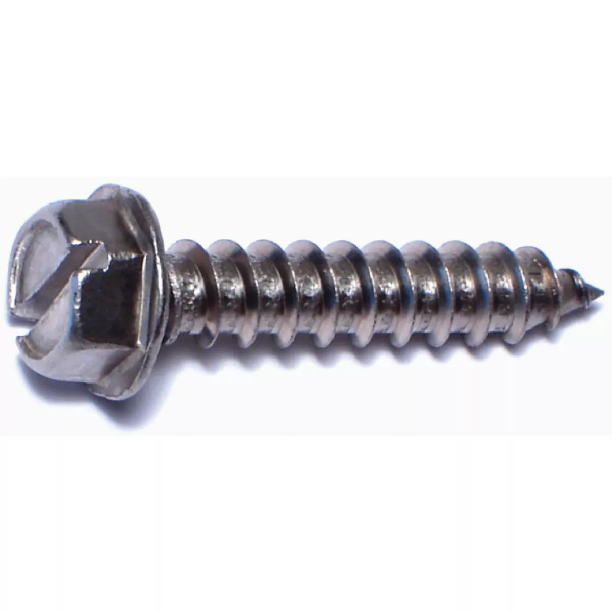 Midwest Fastener #14 x 1-1/4 In. 18-8 Stainless Steel Slotted Hex Washer Head Sheet Metal Screws (50 Ct.)