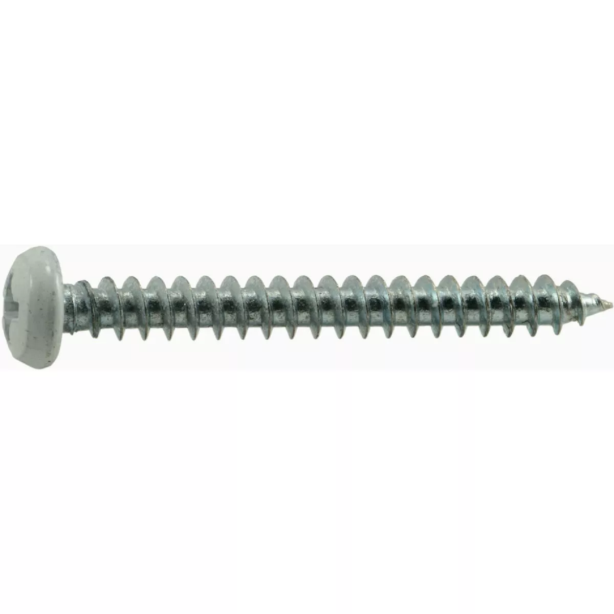 Midwest Fastener #8 x 1-1/2 In. White Painted Steel Phillips Pan Head Sheet Metal Screws