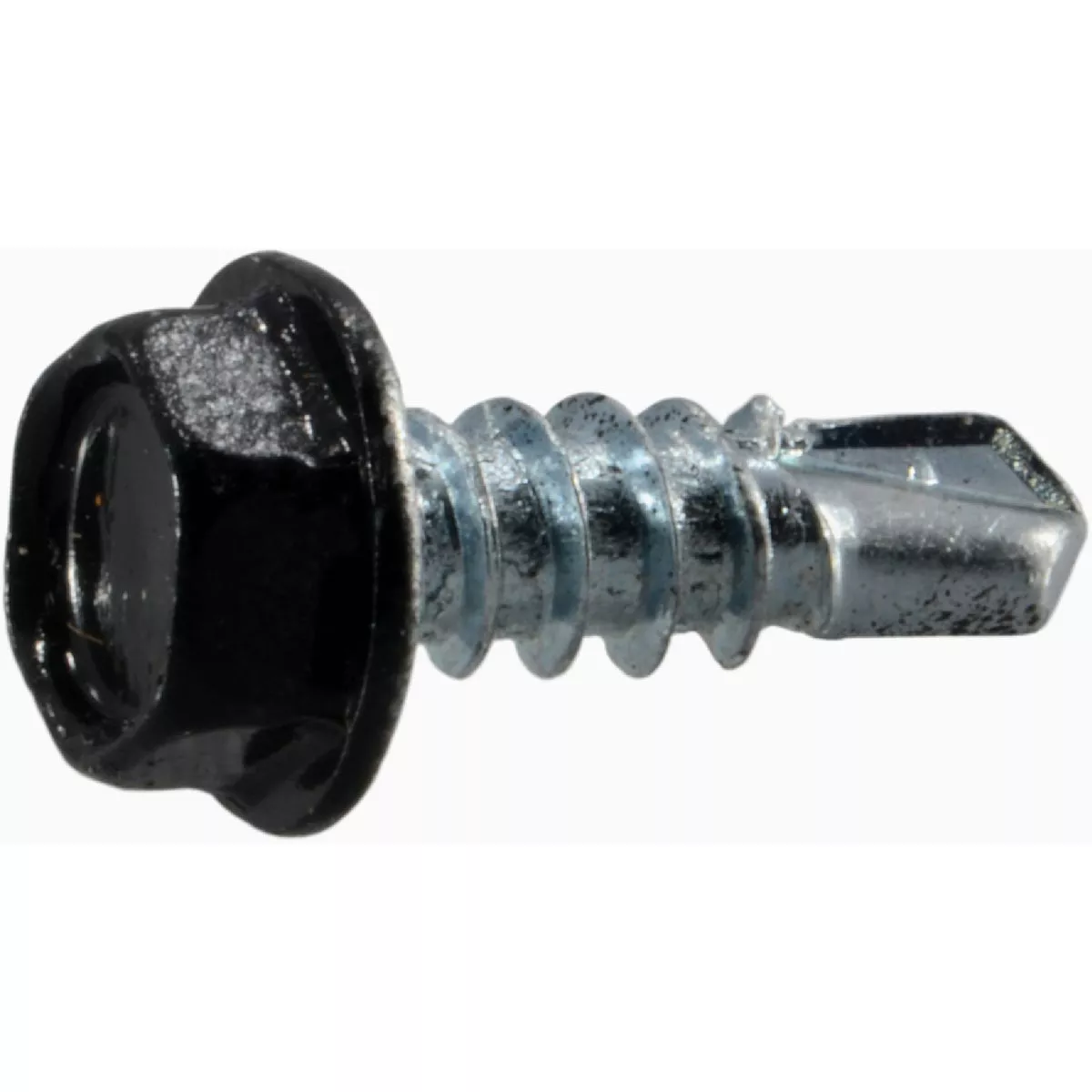 Midwest Fastener #8 x 1/2 In. Black Painted Zinc Plated Steel Hex Washer Head Gutter Screws