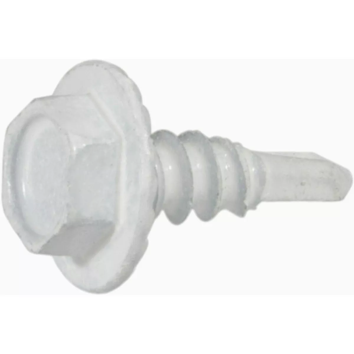 Midwest Fastener #8 x 1/2 In. White Ruspert Coated Steel Hex Washer Head Self-Drilling Screws - photo 2