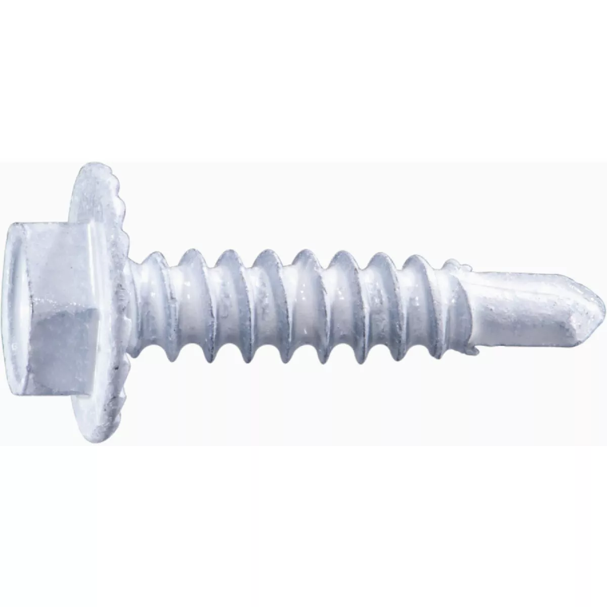 Midwest Fastener #8 x 3/4 In. White Ruspert Coated Steel Hex Washer Head Self-Drilling Screws - photo 2