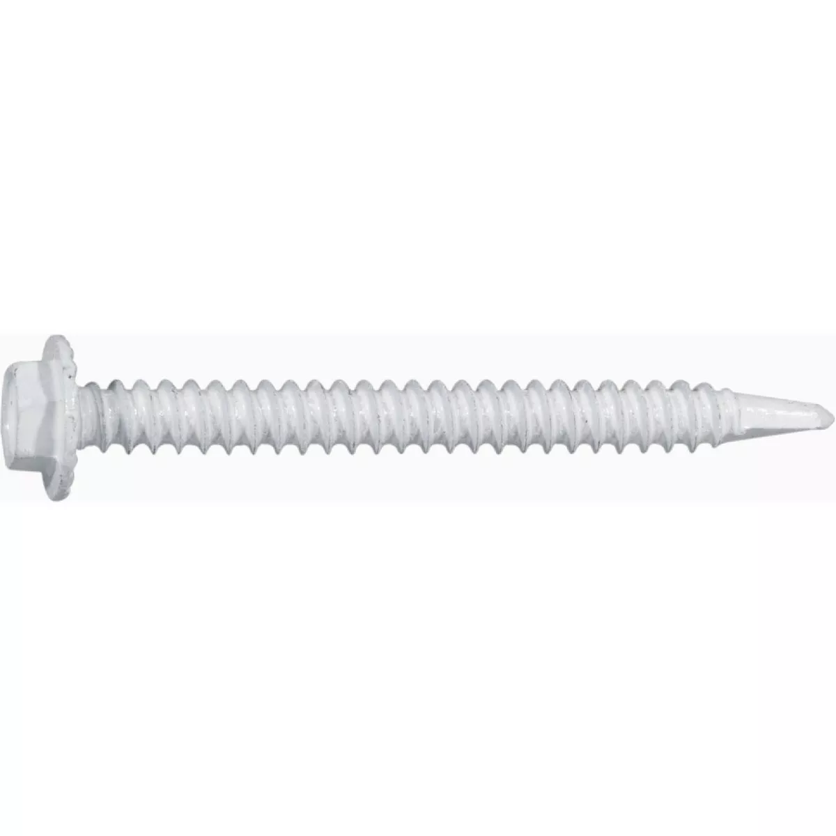Midwest Fastener #10 x 2 In. White Ruspert Coated Steel Hex Washer Head Self-Drilling Screws (100 Ct.)- - photo 2