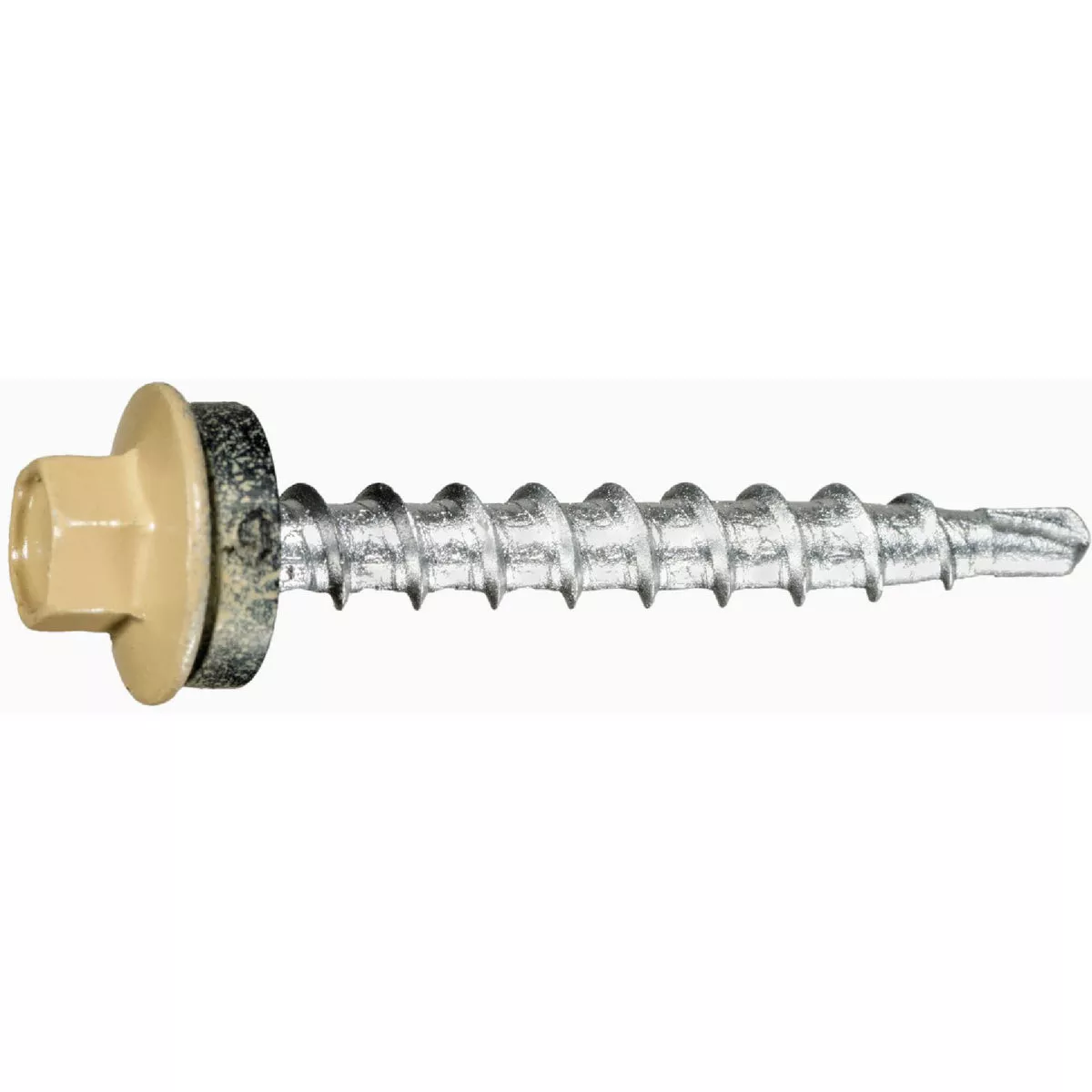 Midwest Fastener 10 x 1-1/2 In. Painted Tan Pole Barn Self-Drilling ...