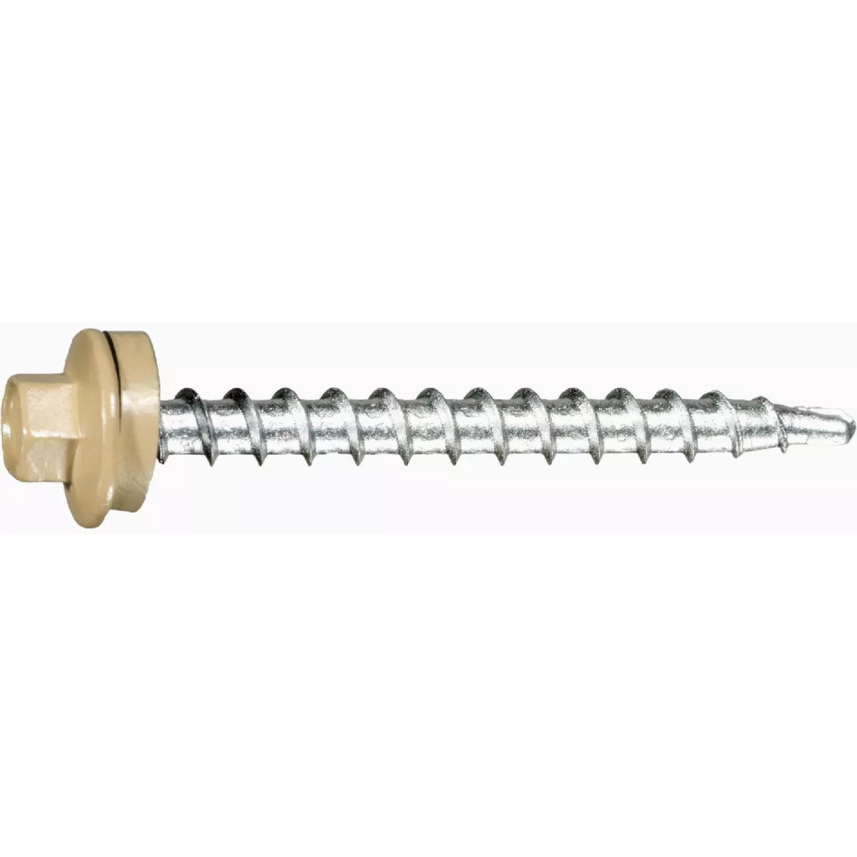 Midwest Fastener 10 x 2 In. Painted Tan Pole Barn Self-Drilling Screws, 1 Lb. Box (73 Ct.)