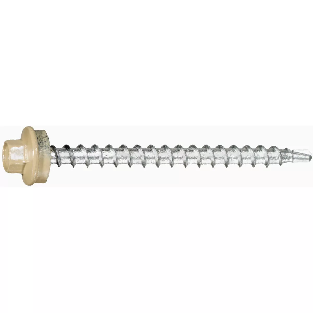 Midwest Fastener 10 x 2-1/2 In. Painted Tan Pole Barn Self-Drilling Screws, 1 Lb. Box (62 Ct.)