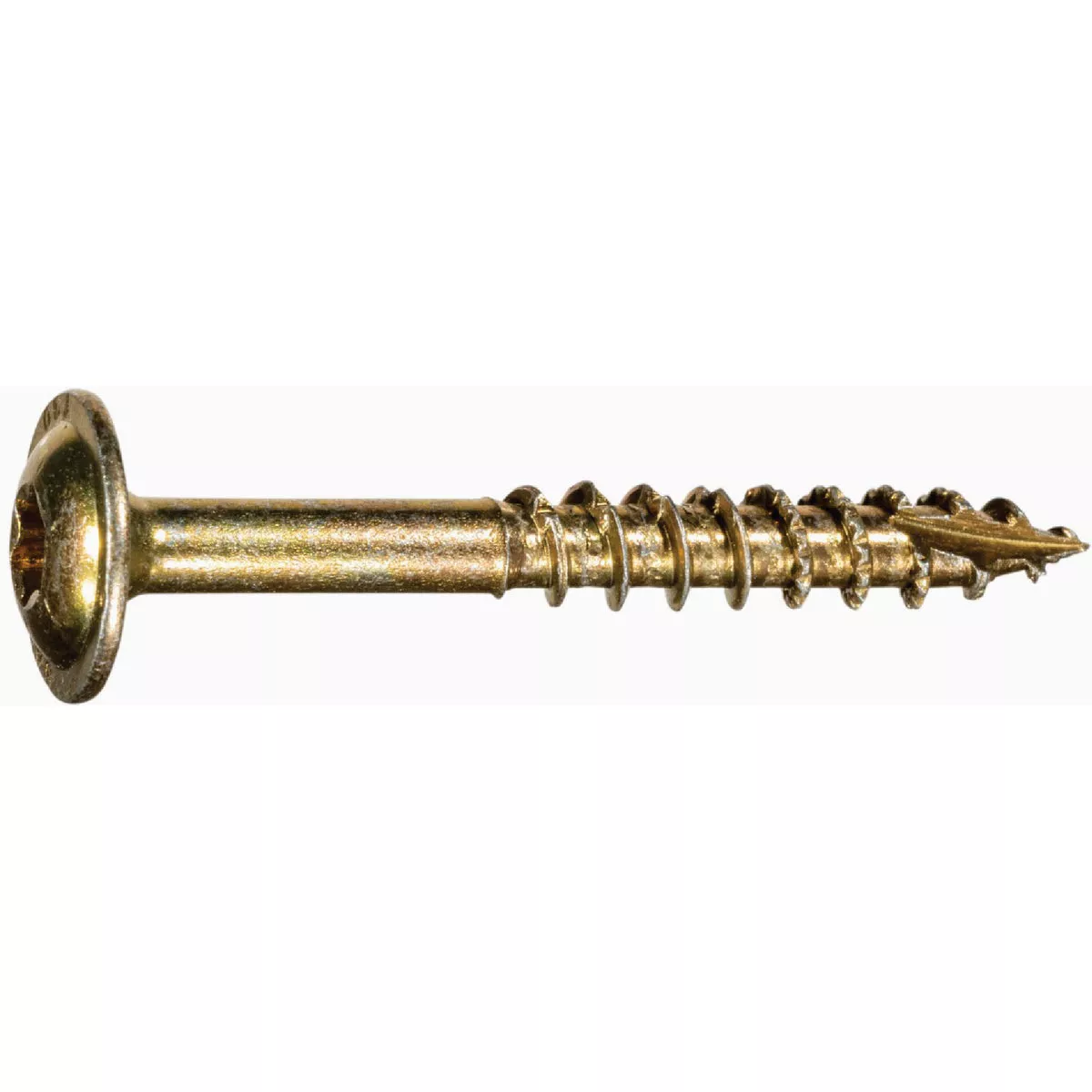 Midwest Fastener SaberDrive 1/4 In. x 2 In. Yellow Zinc Construction Lag Screws Box (75 Ct.)