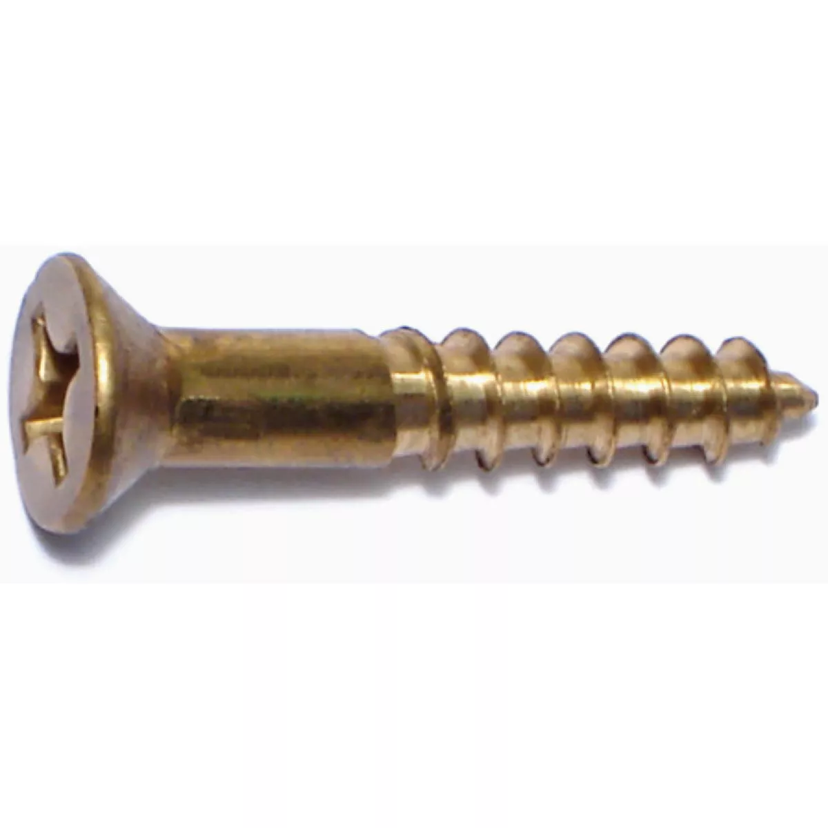 Midwest Fastener #12 x 1-1/4 In. Brass Slotted Flat Head Wood Screws (18 Ct.)