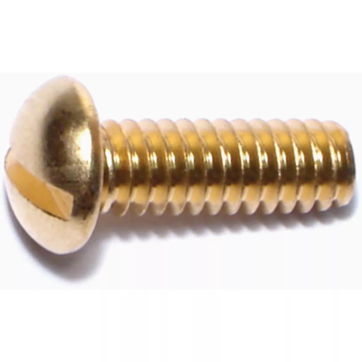 Midwest Fastener 1/4 In.-20 x 3/4 In. Brass Coarse Thread Slotted Round Head Machine Screws (15 Ct.)