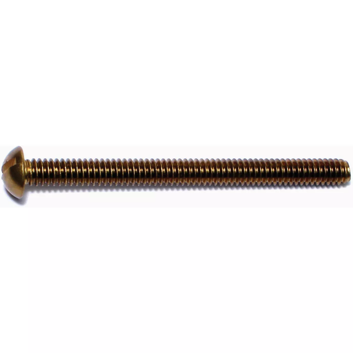 Midwest Fastener 1/4 In.-20 x 3 In. Brass Coarse Thread Slotted Round Head Machine Screws (10 Ct.)