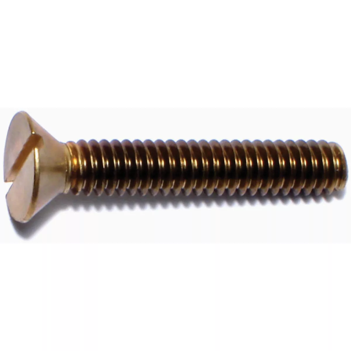 Midwest Fastener 1/4 In.-20 x 1-1/2 In. Brass Coarse Thread Slotted Flat Head Machine Screws