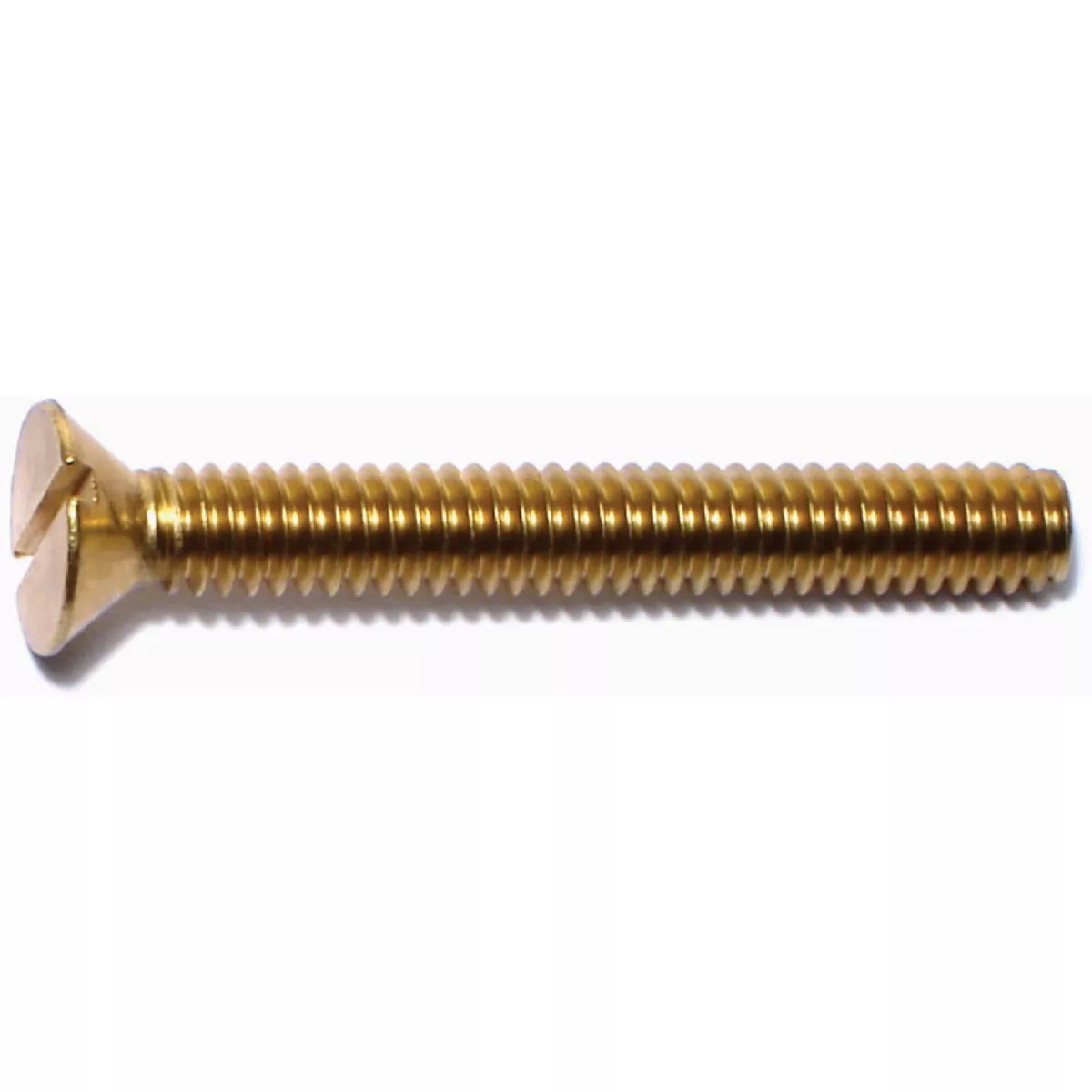 Midwest Fastener 1/4 In.-20 x 2 In. Brass Coarse Thread Slotted Flat Head Machine Screws