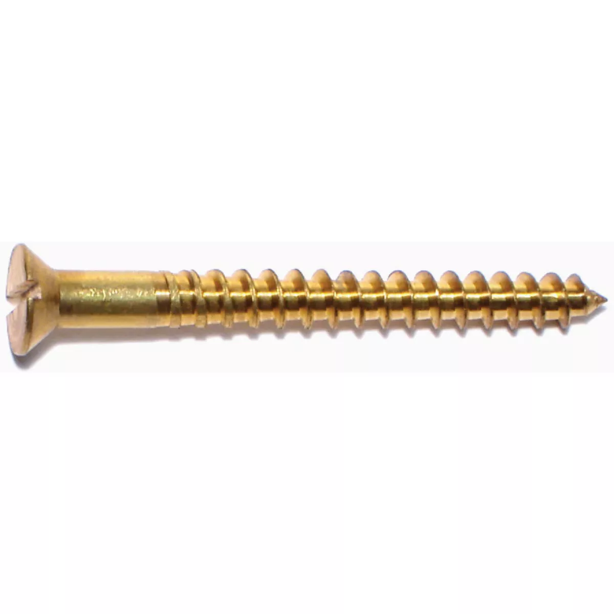 Midwest Fastener #10 x 2 In. Brass Slotted Flat Head Wood Screws (25 Ct.)-