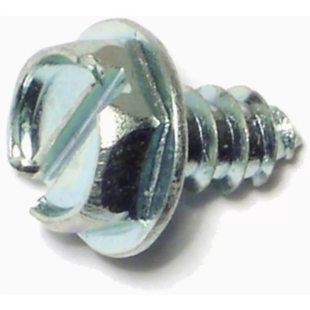 Midwest Fastener #10 x 3/8 In. Zinc Plated Steel Slotted Hex Washer Head Sheet Metal Screws