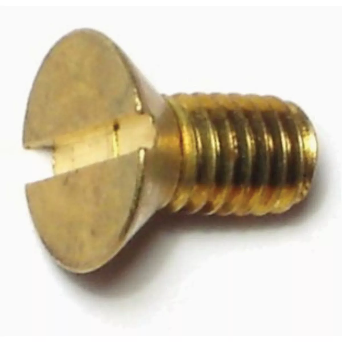 Midwest Fastener #10-32 x 3/8 In. Brass Fine Thread Slotted Flat Head Machine Screws (30 Ct.)