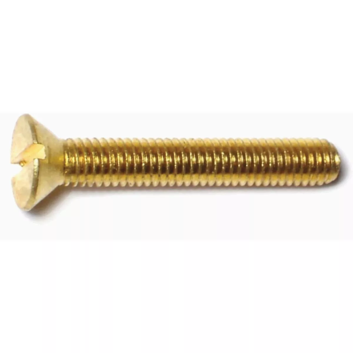 Midwest Fastener #10-32 x 1-1/4 In. Brass Fine Thread Slotted Flat Head Machine Screws (20 Ct.)