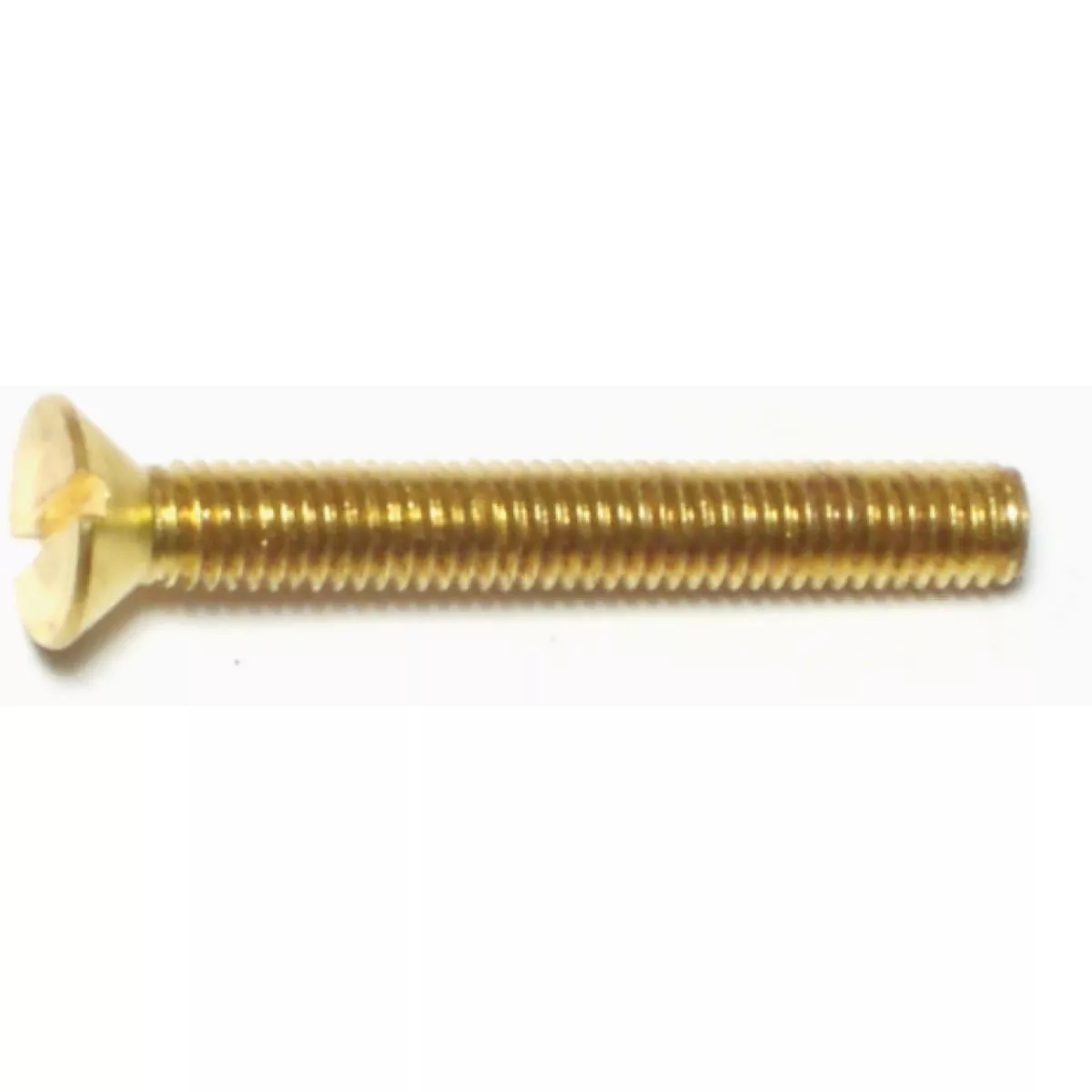 Midwest Fastener #10-32 x 1-1/2 In. Brass Fine Thread Slotted Flat Head Machine Screws (14 Ct.)-