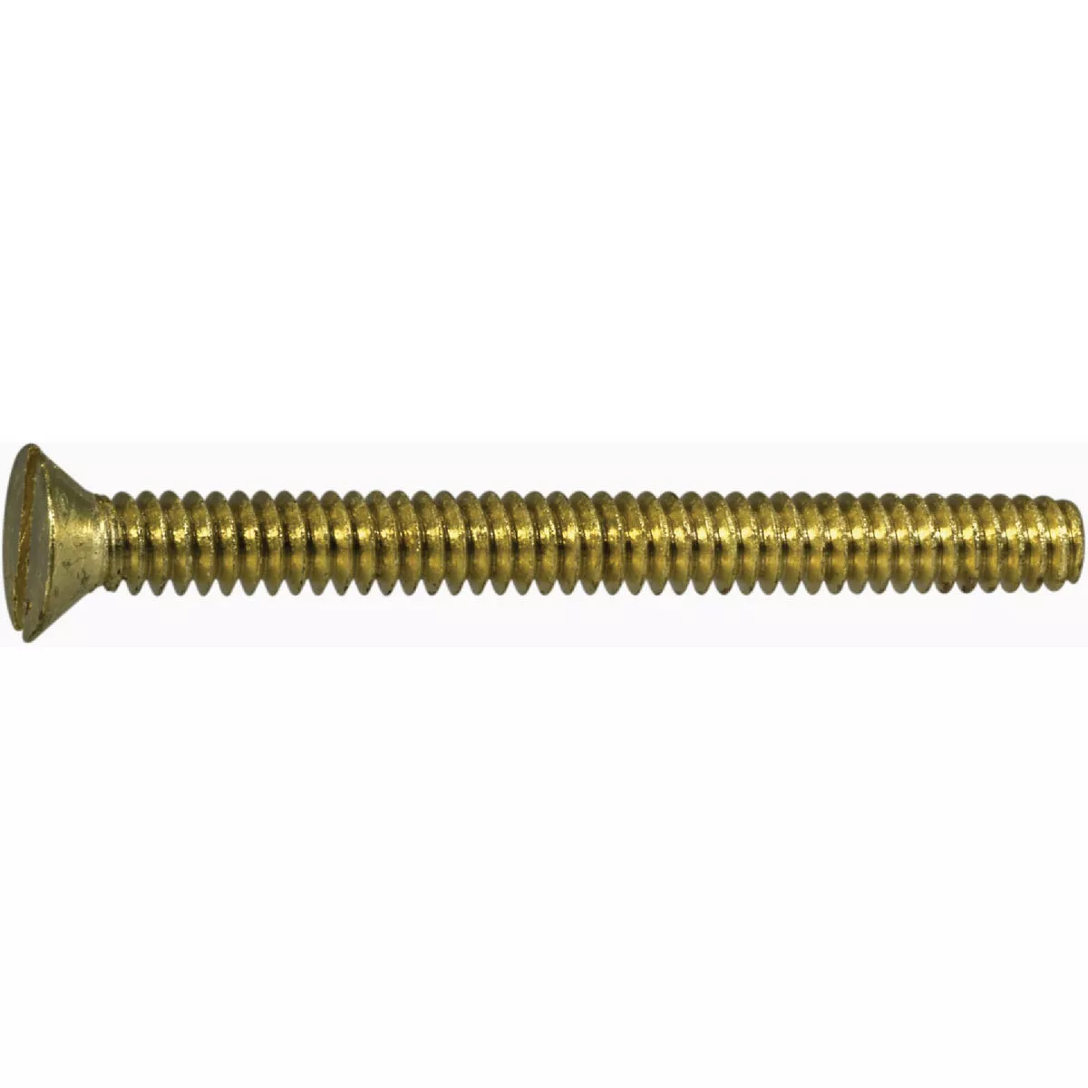 Midwest Fastener #10-24 x 2 In. Brass Coarse Thread Slotted Flat Head Machine Screws (15 Ct.)