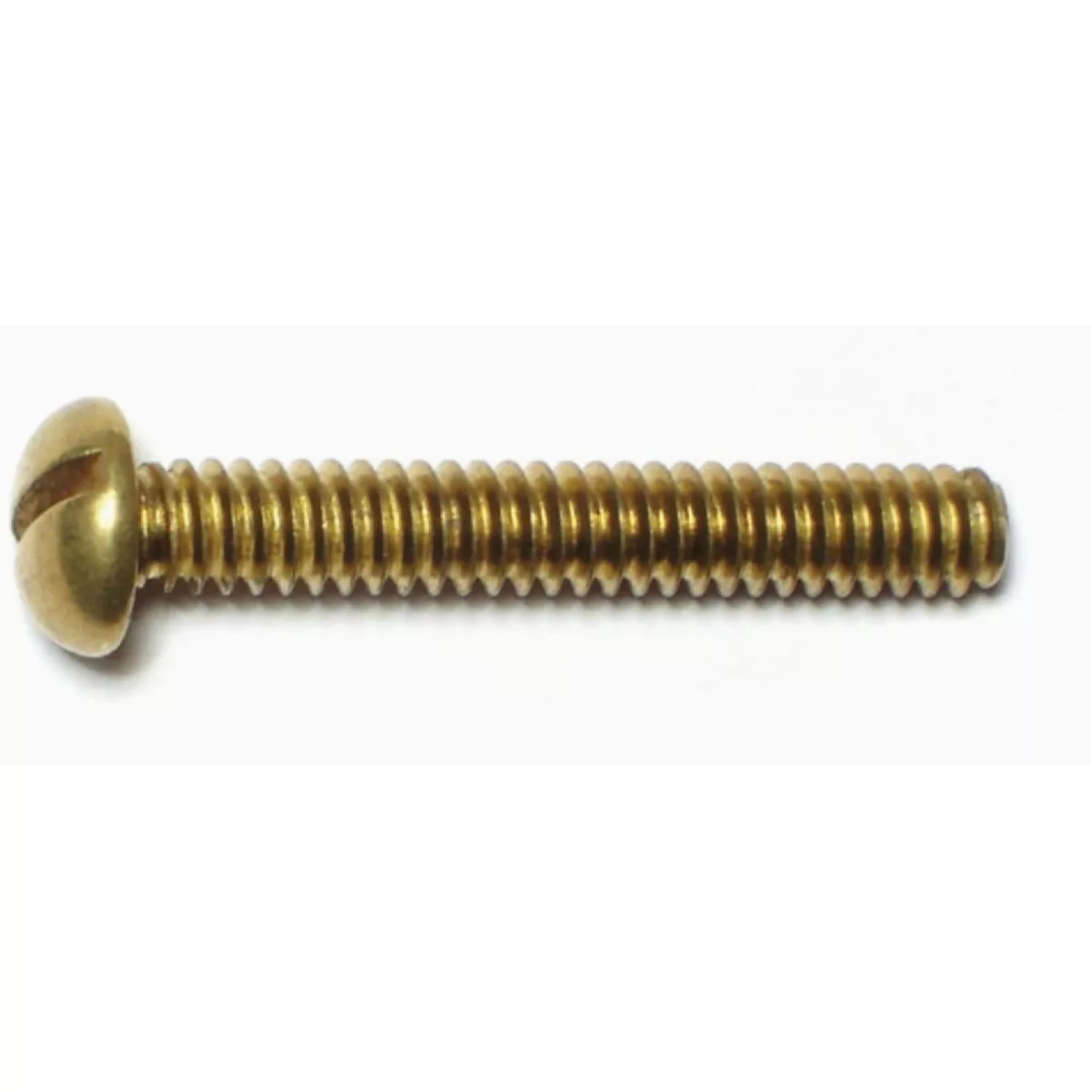 Midwest Fastener #10-24 x 1-1/4 In. Brass Coarse Thread Slotted Round Head Machine Screws (20 Ct.)