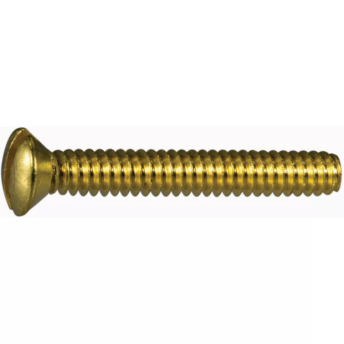 Midwest Fastener #6-32 x 1 In. Brass Coarse Thread Slotted Oval Head Machine Screws (30 Ct.)