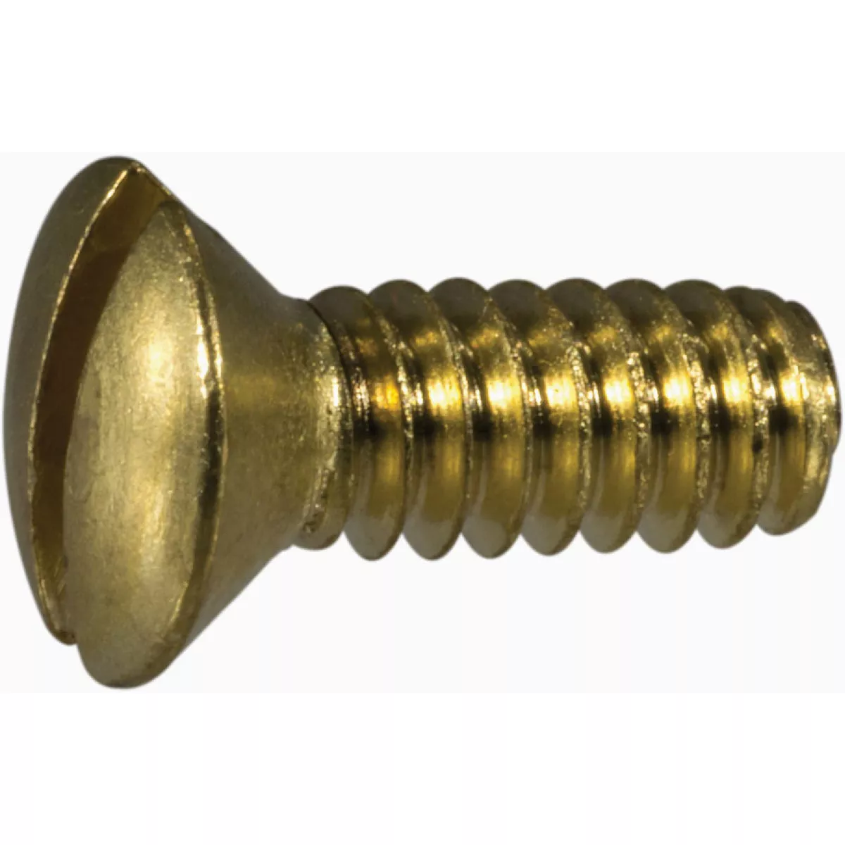 Midwest Fastener #10-24 x 1/2 In. Brass Coarse Thread Slotted Oval Head ...
