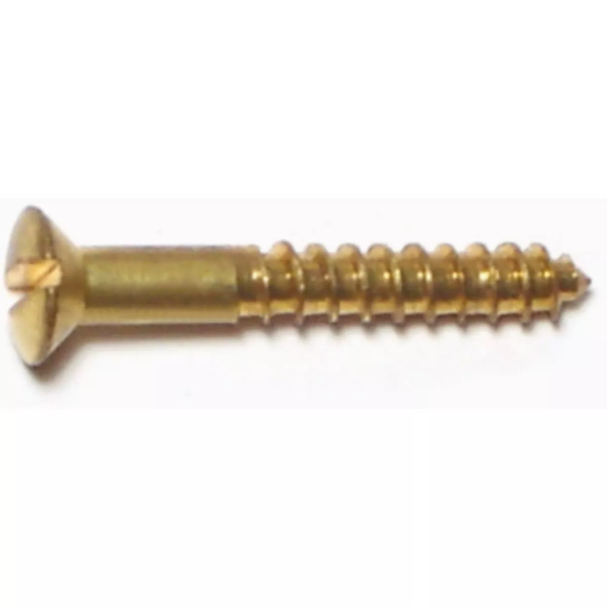 Midwest Fastener #6 x 1 In. Brass Slotted Oval Head Wood Screws (40 Ct.)