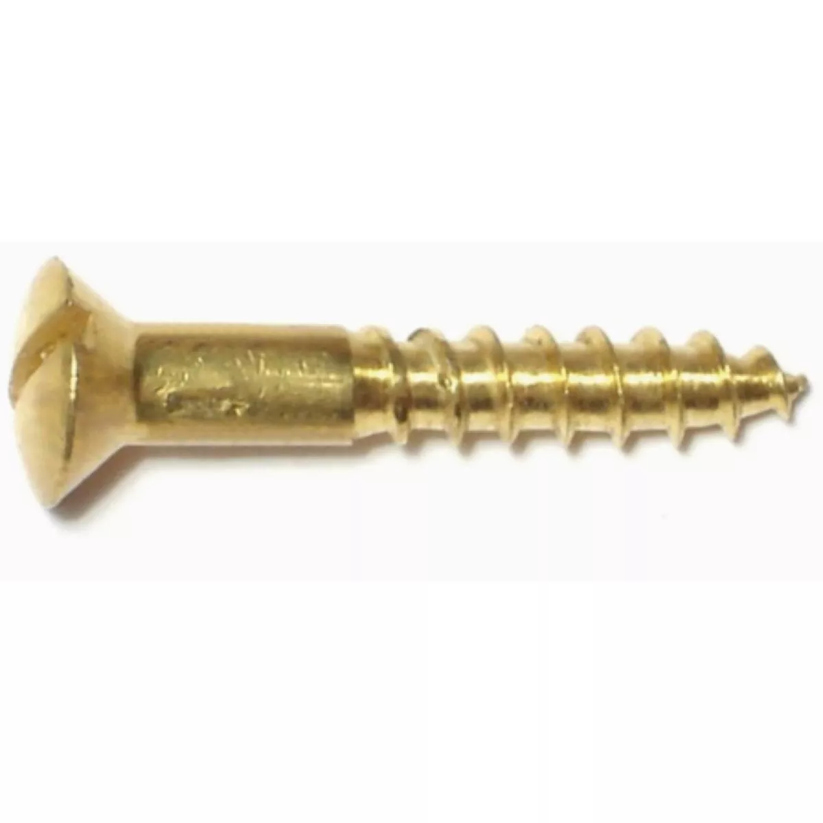 Midwest Fastener #8 x 1 In. Brass Slotted Oval Head Wood Screws (30 Ct.)-