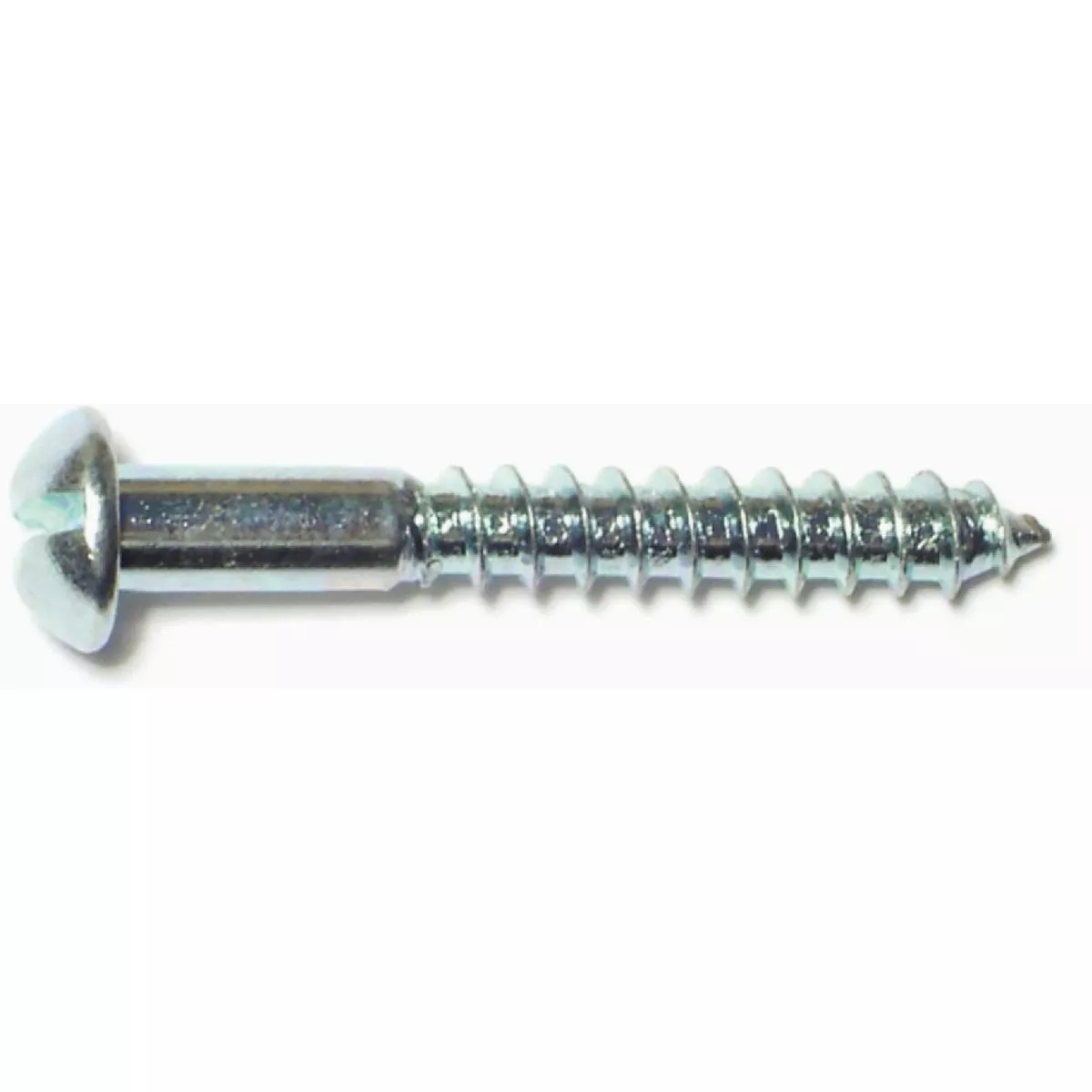 Midwest Fastener #8 x 1-1/4 In. Zinc Plated Steel Slotted Round Head Wood Screws - photo 2
