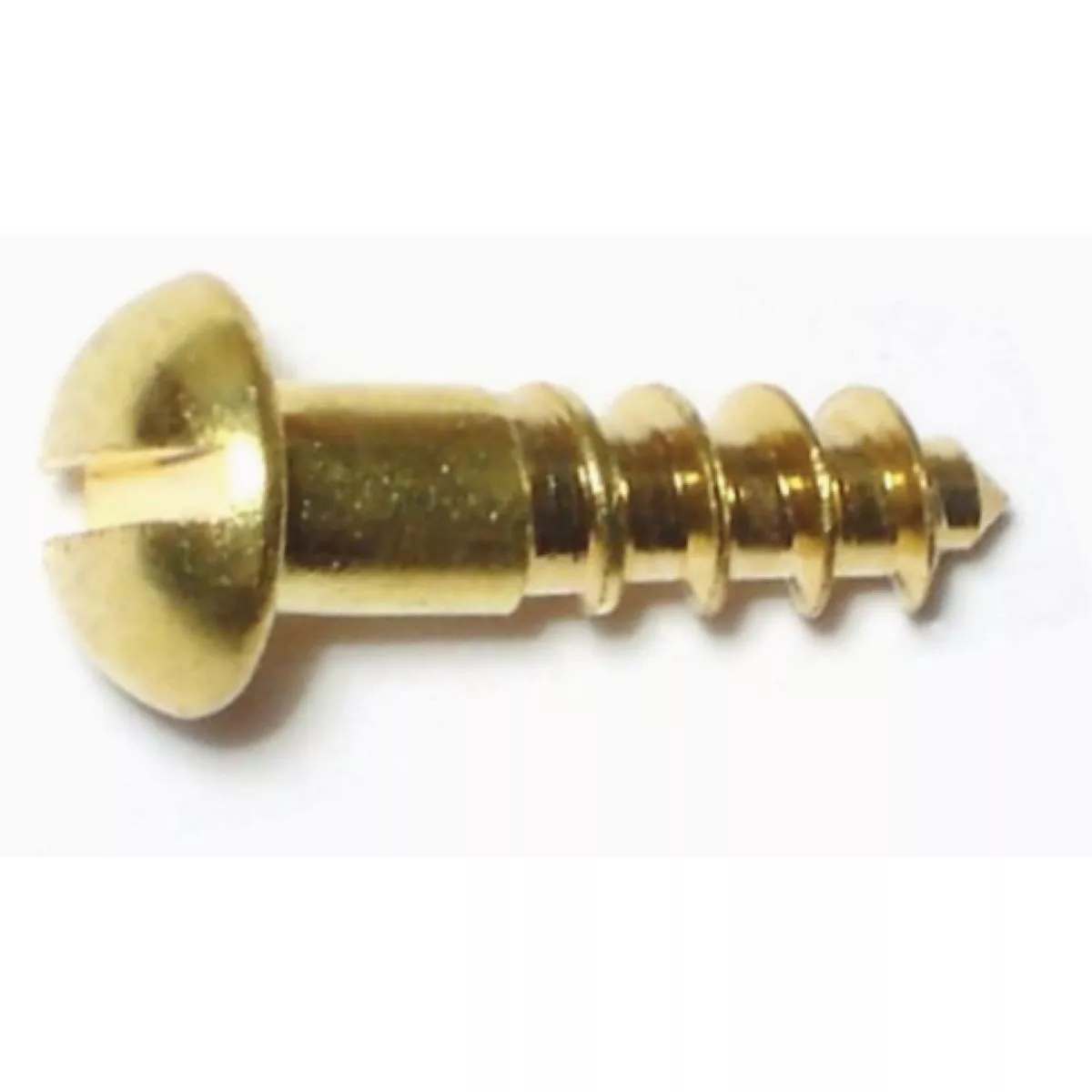 Midwest Fastener #8 x 5/8 In. Brass Slotted Round Head Wood Screws (36 Ct.)