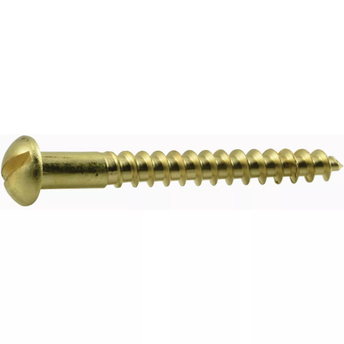 Midwest Fastener #8 x 1-1/2 In. Brass Slotted Round Head Wood Screws (24 Ct.) - photo 2