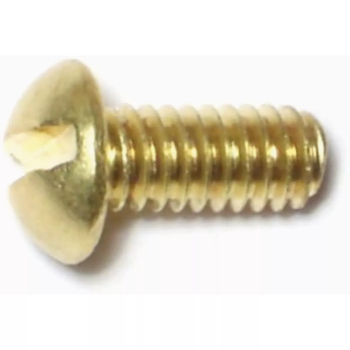 Midwest Fastener #8-32 x 3/8 In. Brass Coarse Thread Slotted Round Head Machine Screws (40 Ct.)-