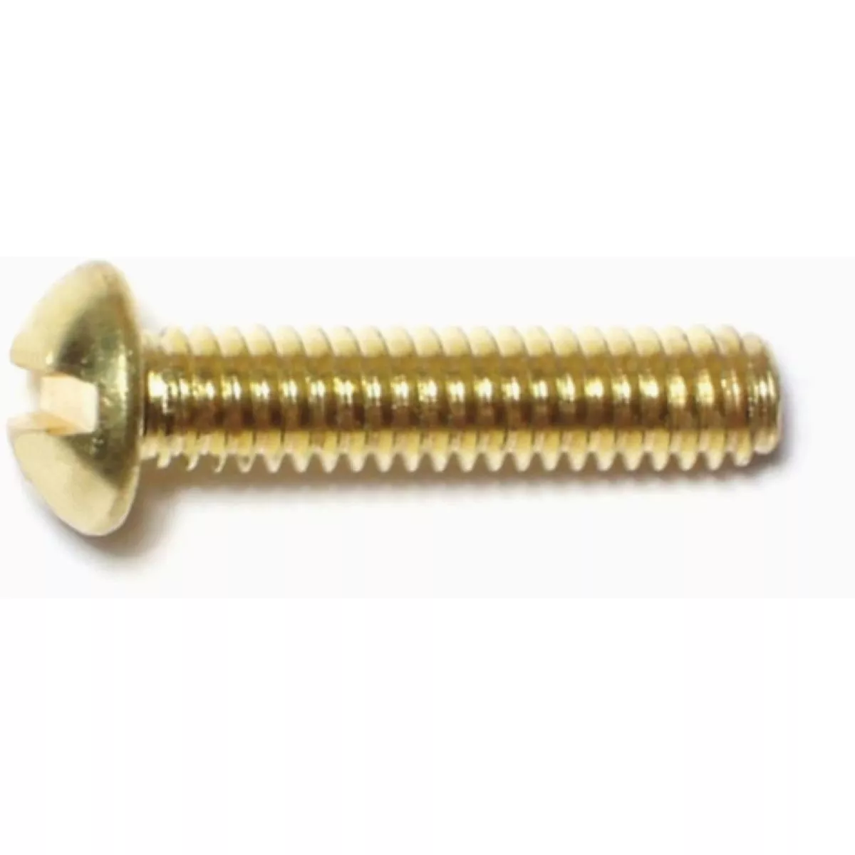 Midwest Fastener #8-32 x 3/4 In. Brass Coarse Thread Slotted Round Head Machine Screws (40 Ct.)-