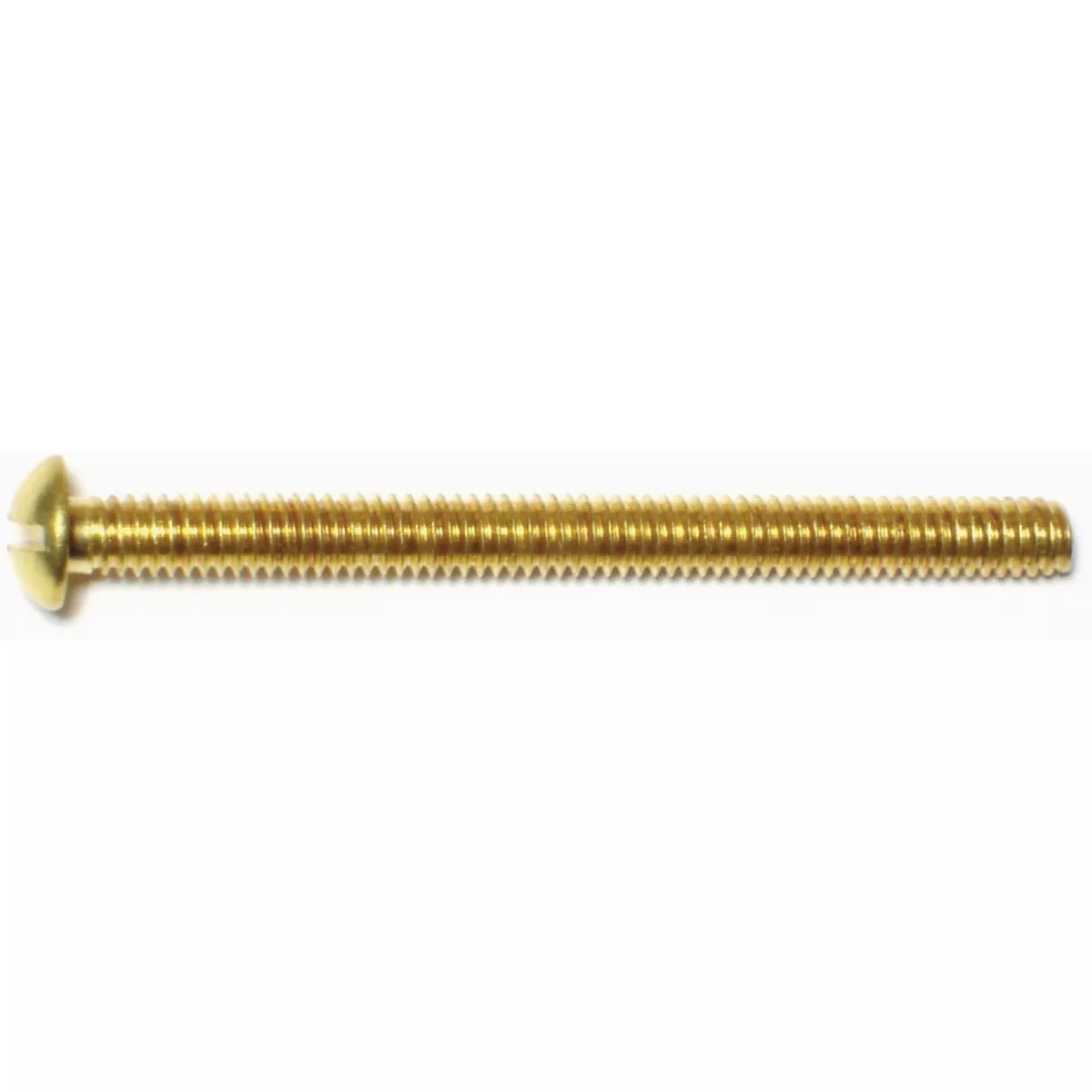 Midwest Fastener #8-32 x 2 In. Brass Coarse Thread Slotted Round Head Machine Screws
