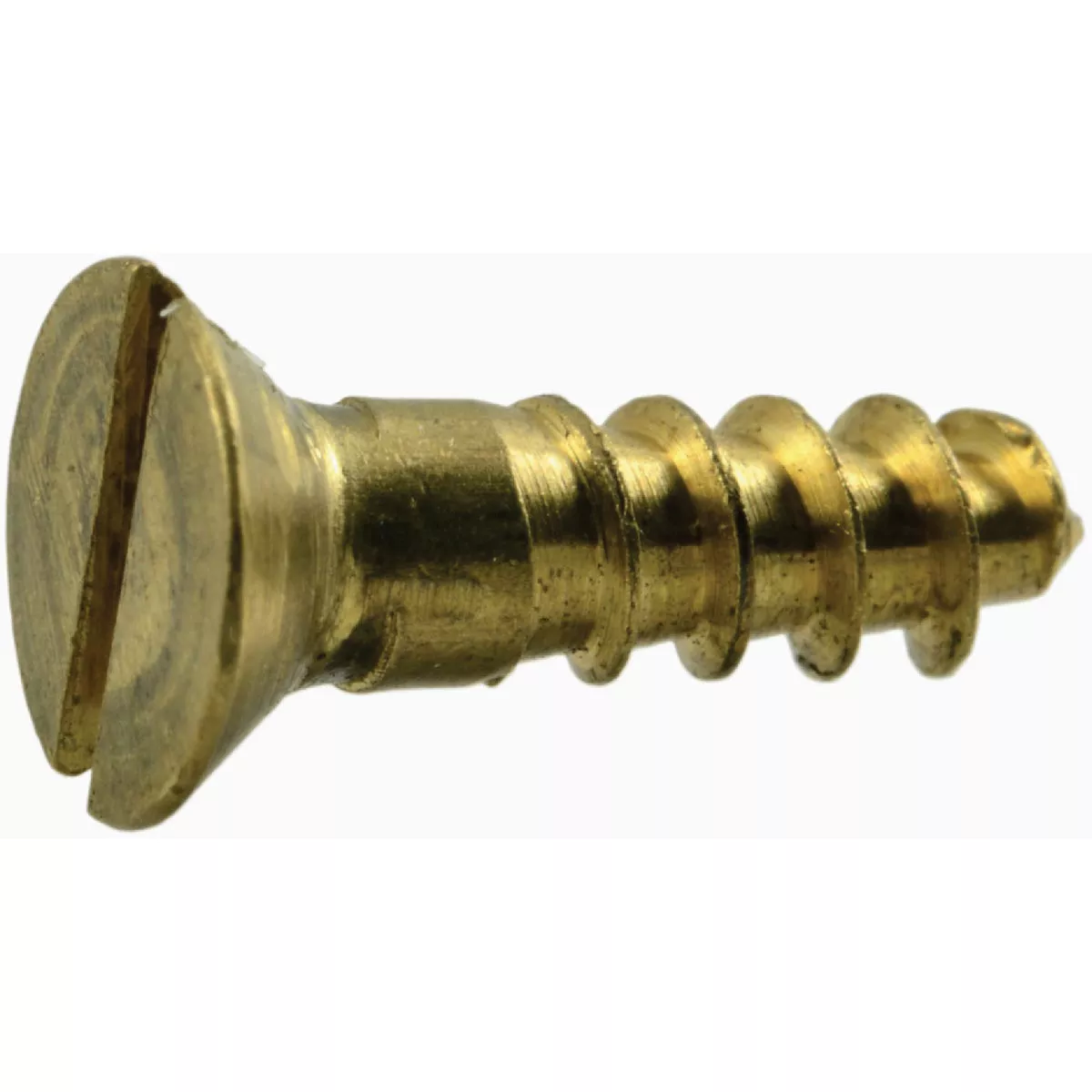Midwest Fastener #6 x 1/2 In. Brass Slotted Flat Head Wood Screws (50 Ct.) - photo 2