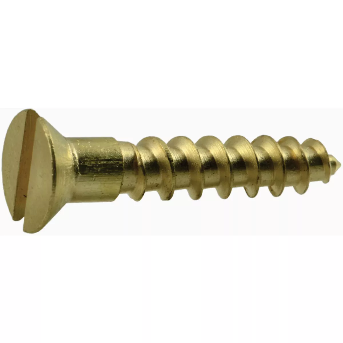 Midwest Fastener #6 x 3/4 In. Brass Slotted Flat Head Wood Screws (50 Ct.) - photo 2