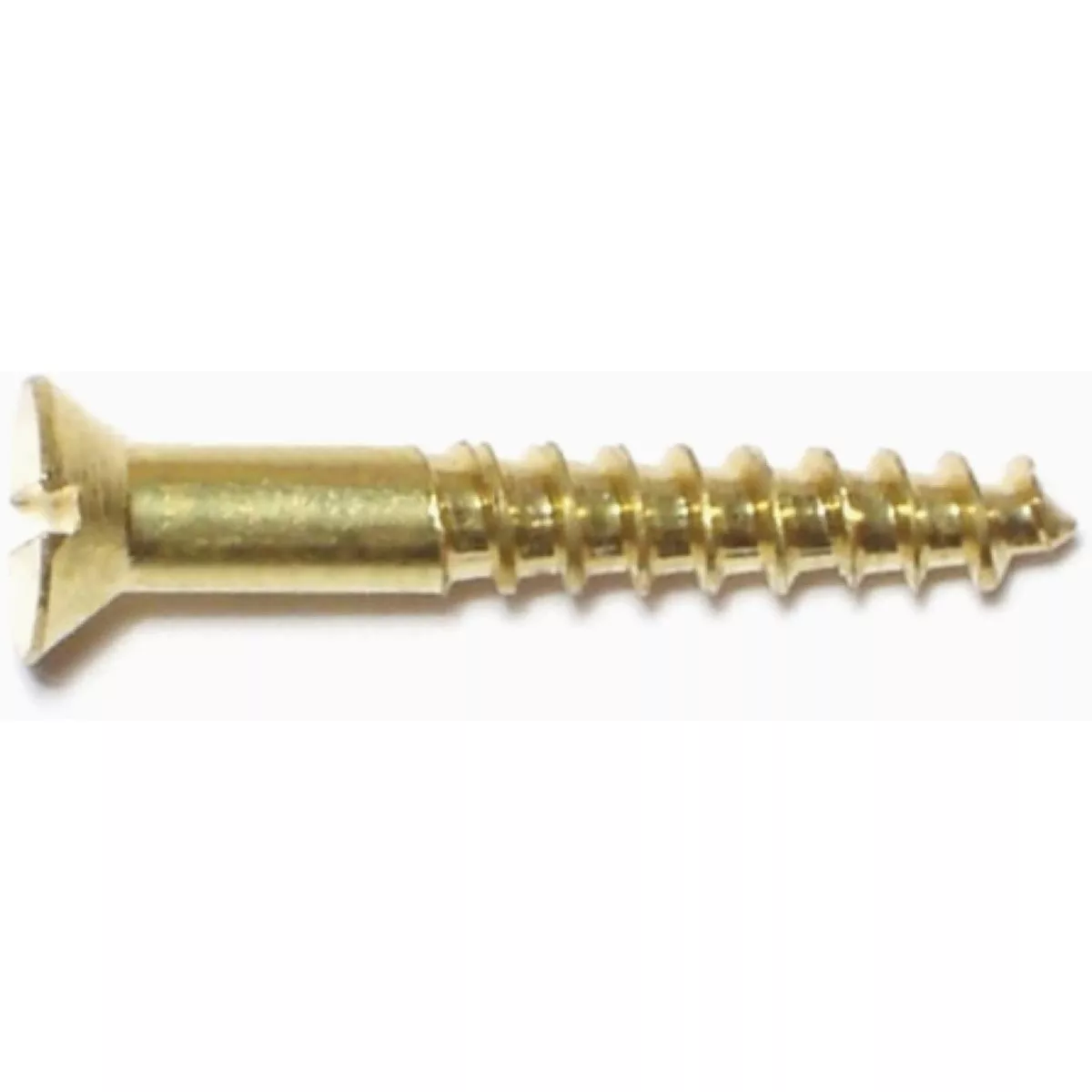 Midwest Fastener #6 x 1 In. Brass Slotted Flat Head Wood Screws (25 Ct.)