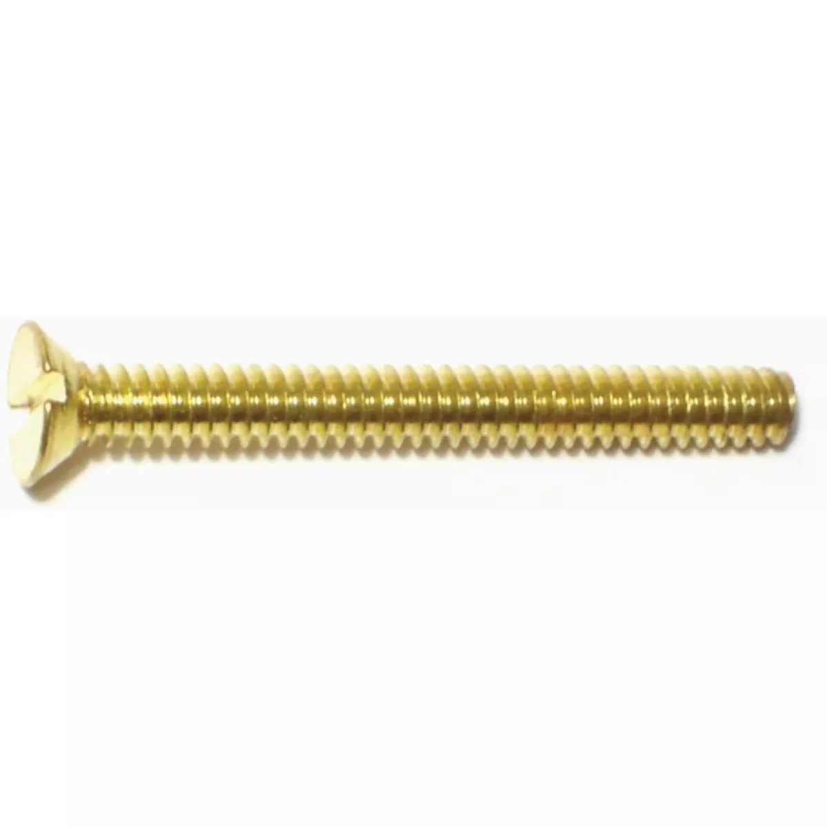 Midwest Fastener #6-32 x 1-1/4 In. Brass Coarse Thread Slotted Flat Head Machine Screws (24 Ct.)