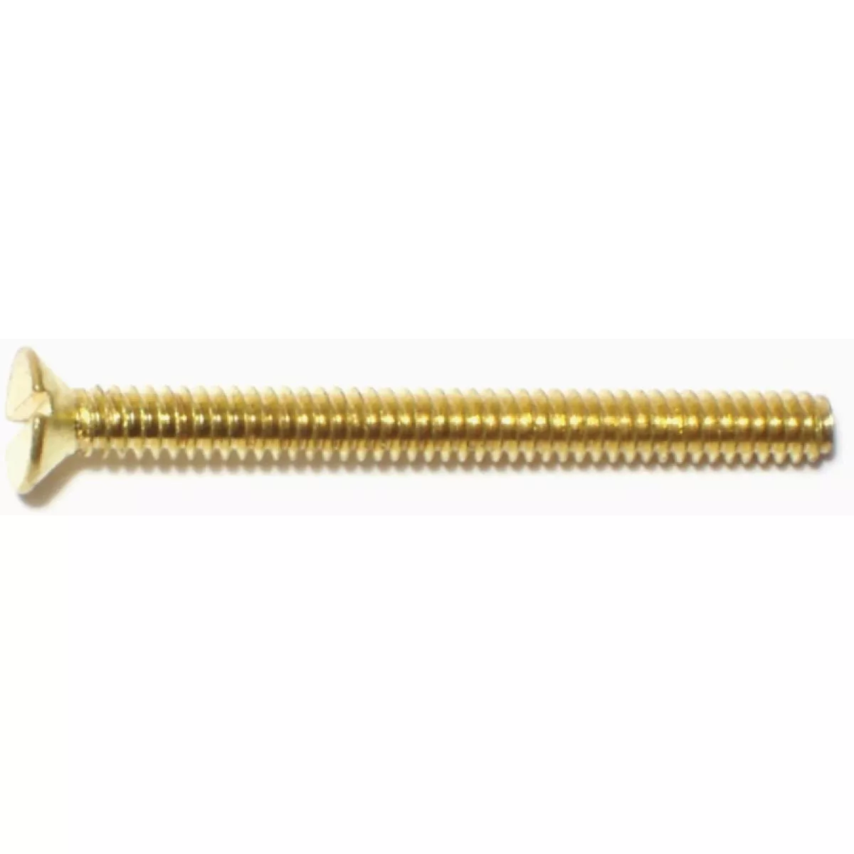 Midwest Fastener #6-32 x 1-1/2 In. Brass Coarse Thread Slotted Flat Head Machine Screws (18 Ct.)