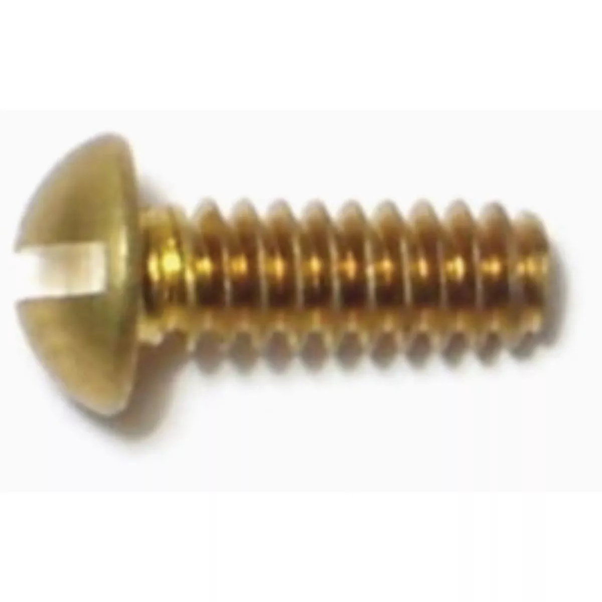 Midwest Fastener #6-32 x 3/8 In. Brass Coarse Thread Slotted Round Head Machine Screws (40 Ct.)