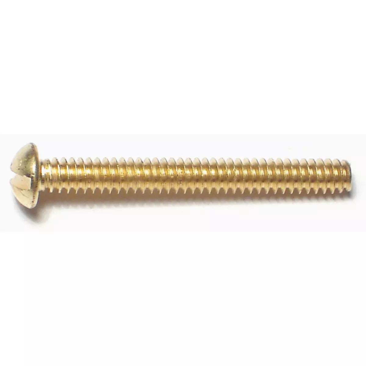 Midwest Fastener #6-32 x 1-1/4 In. Brass Coarse Thread Slotted Round Head Machine Screws (24 Ct.)