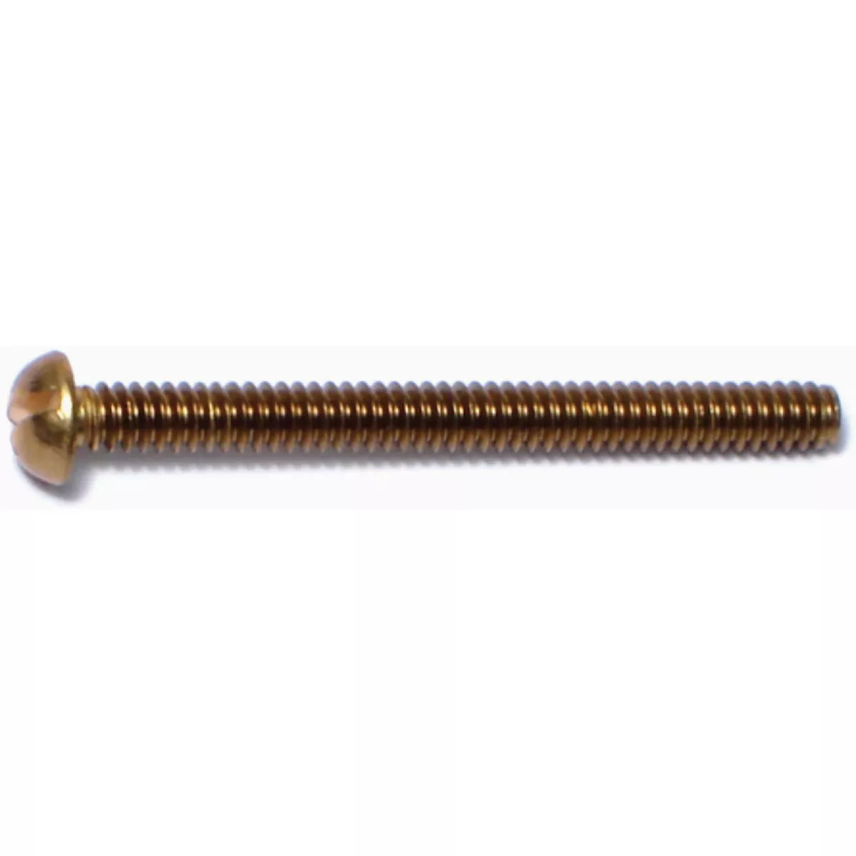 Midwest Fastener #6-32 x 1-1/2 In. Brass Coarse Thread Slotted Round Head Machine Screws (18 Ct.)