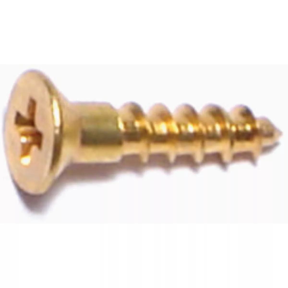 Midwest Fastener #4 x 1/2 In. Brass Phillips Flat Head Wood Screws (60 Ct.)