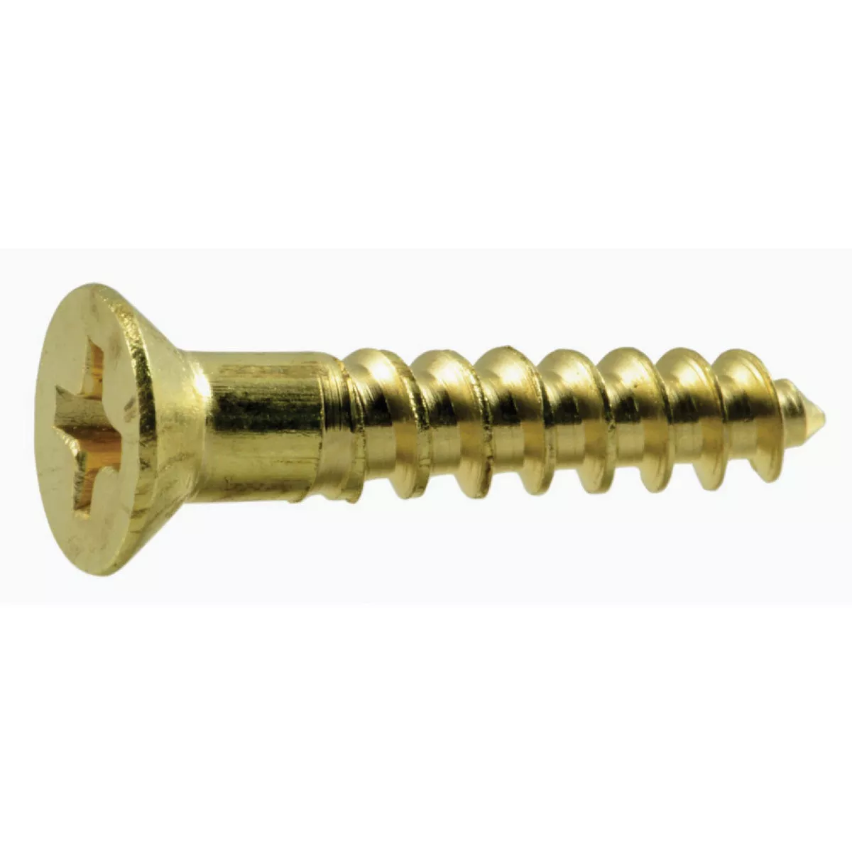 Midwest Fastener #6 x 3/4 In. Brass Phillips Flat Head Wood Screws