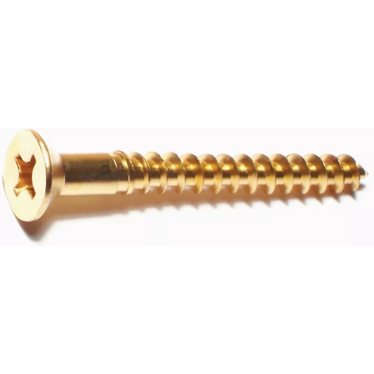 Midwest Fastener #12 x 2 In. Brass Phillips Flat Head Wood Screws (26 Ct.)