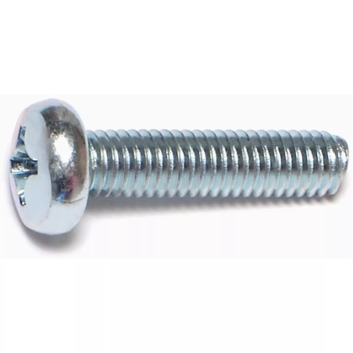 Midwest Fastener 6mm-1.0 x 25mm Zinc Plated Class 4.8 Steel Coarse Thread Phillips Pan Head Machine Screws (10 Ct.)-