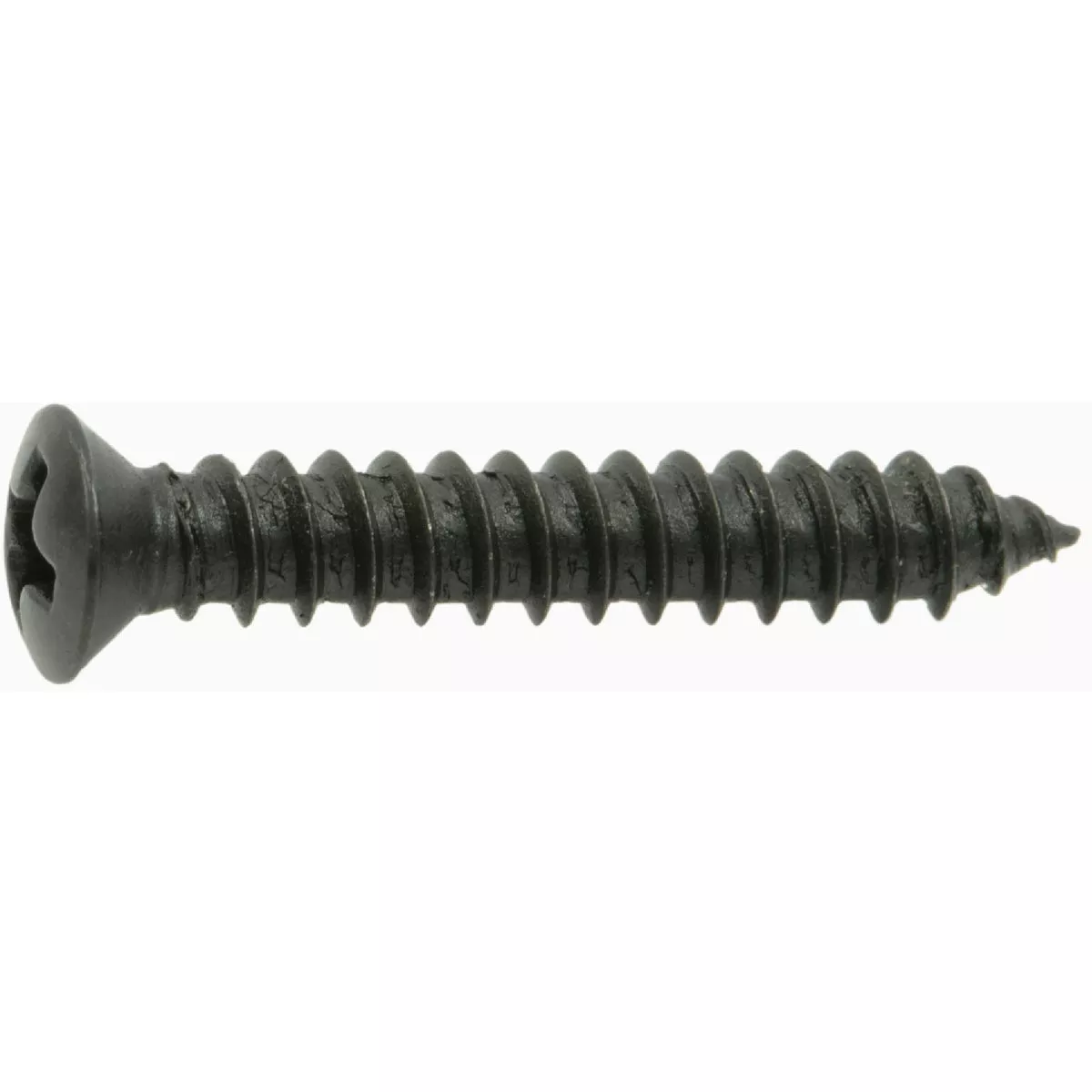 Midwest Fastener #8 x 1 In. Black Steel Phillips Oval Head Sheet Metal Screws