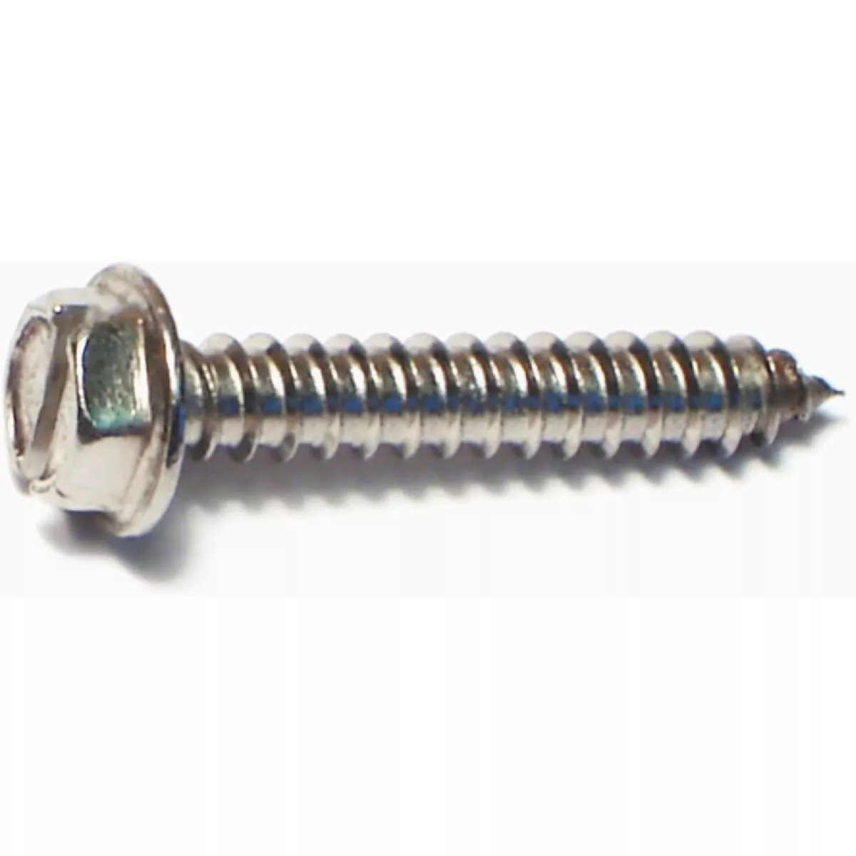 Midwest Fastener #8 x 1 In. 18-8 Stainless Steel Slotted Hex Washer Head Sheet Metal Screws (30 Ct.)