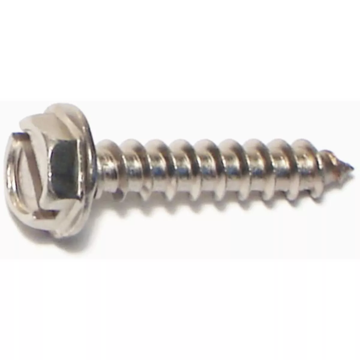 Midwest Fastener #10 x 1 In. 18-8 Stainless Steel Slotted Hex Washer Head Sheet Metal Screws - photo 2