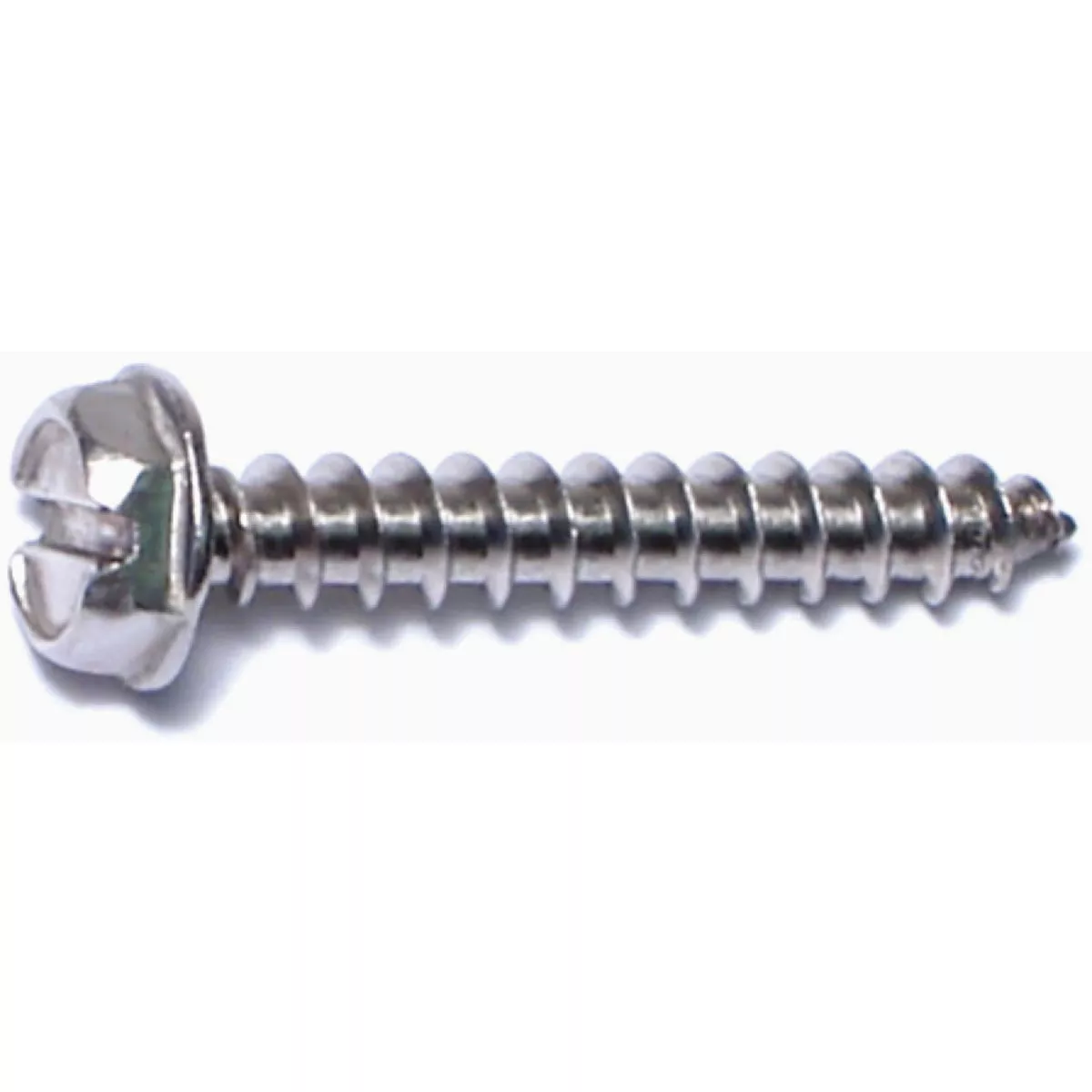 Midwest Fastener #10 x 1-1/4 In. 18-8 Stainless Steel Slotted Hex Washer Head Sheet Metal Screws (15 Ct.)