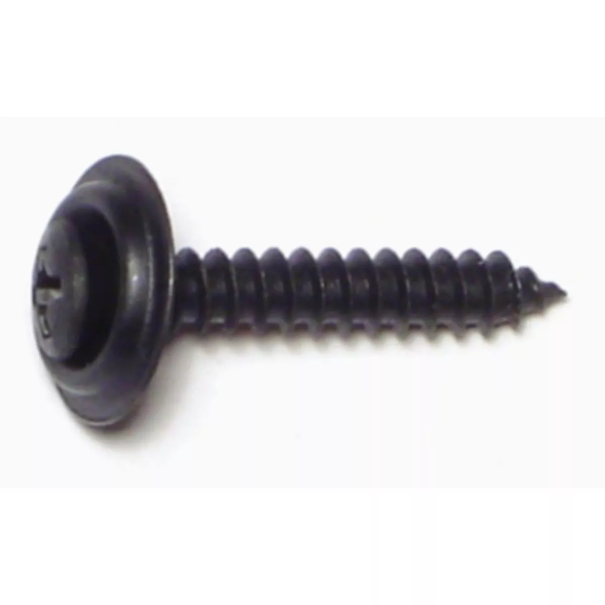 Midwest Fastener #8 x 1 In. Black Phosphate Steel Phillips Oval Trim Washer Head Sheet Metal Screws (15 Ct.) - photo 2