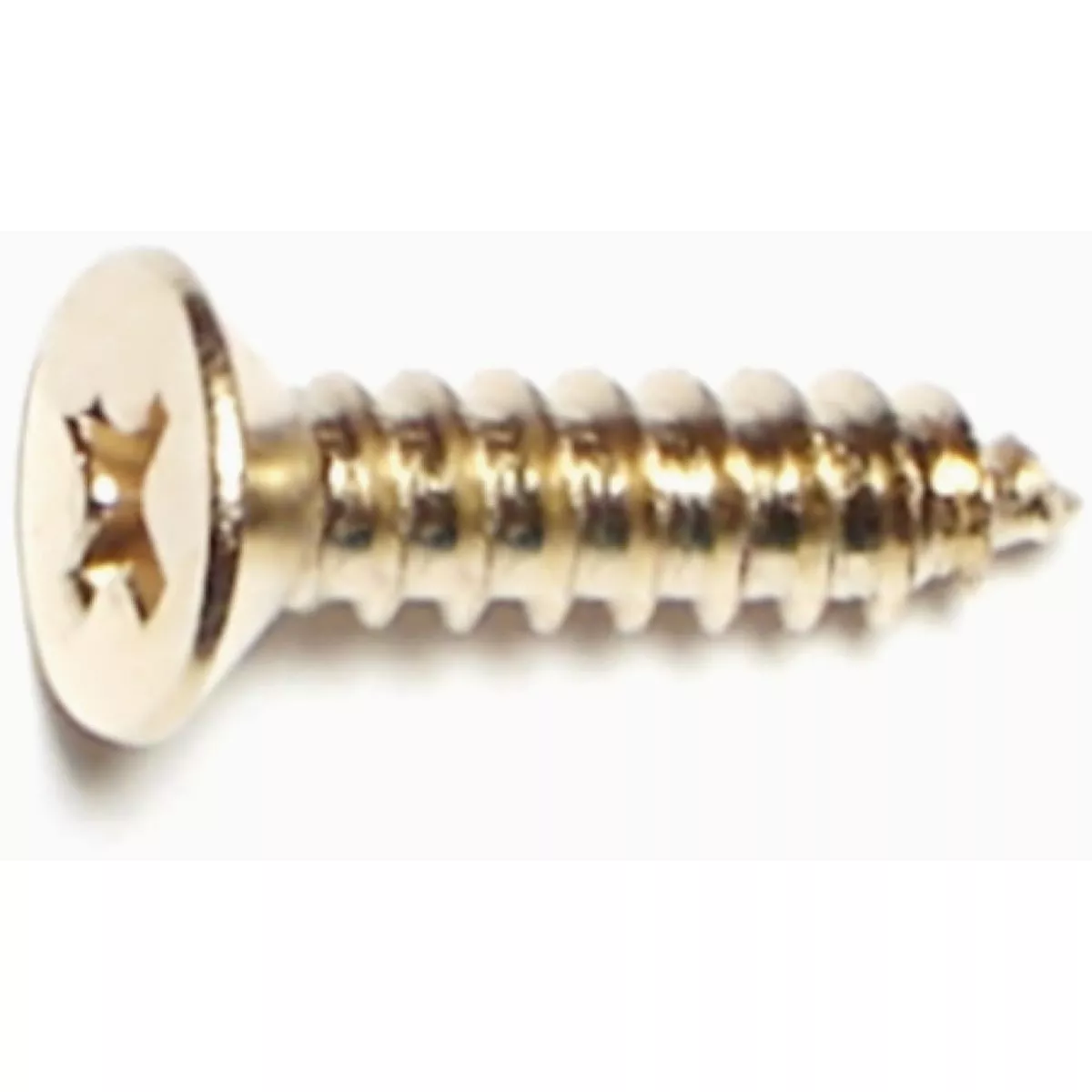Midwest Fastener #10 x 3/4 In. Brass Plated Steel Phillips Flat Head Sheet Metal Screws (40 Ct.)
